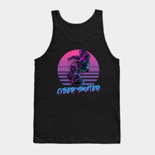 Cyber Skater retro Skating Robot Tank Top